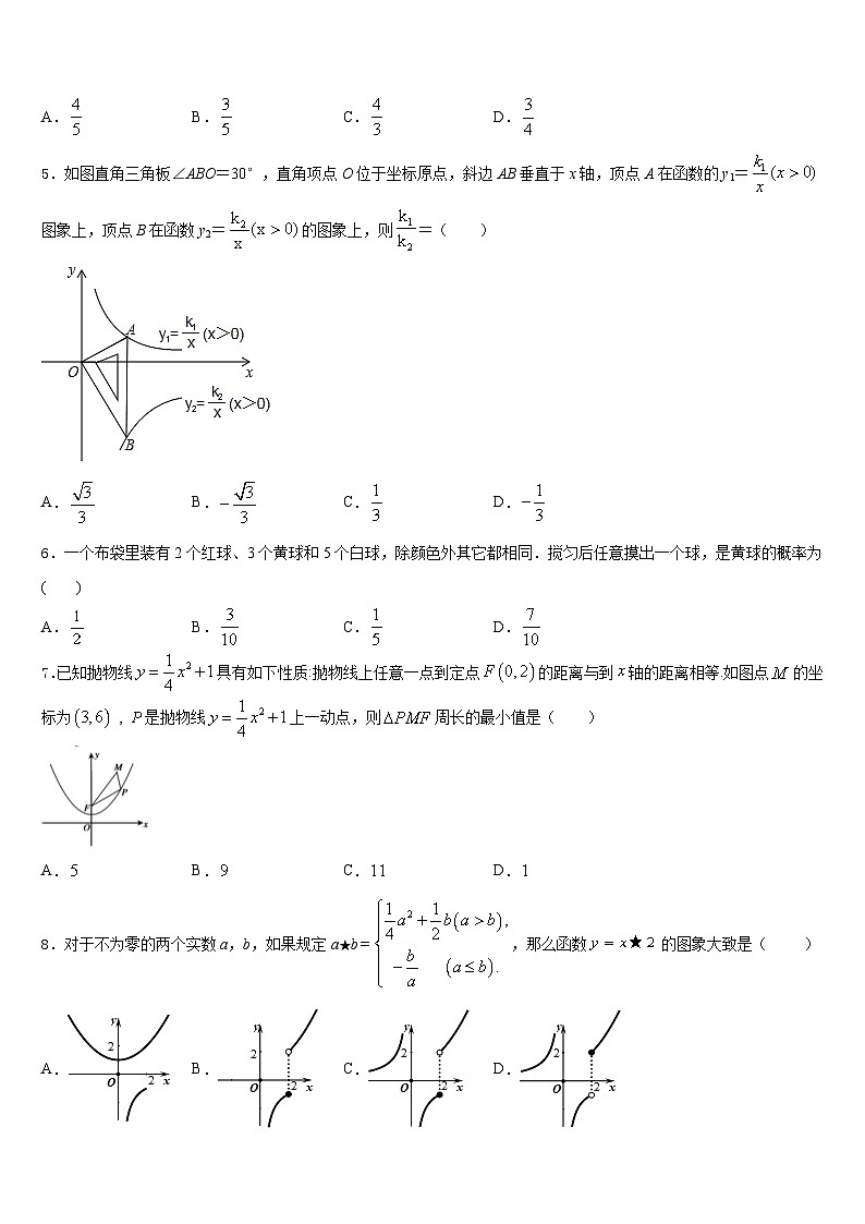 2023-2024学年黑龙江省哈尔滨市美加外国语学校九上数学期末学业质量监测试题含答案02