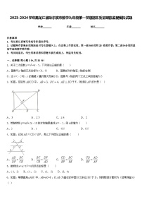 2023-2024学年黑龙江省哈尔滨市数学九年级第一学期期末质量跟踪监视模拟试题含答案