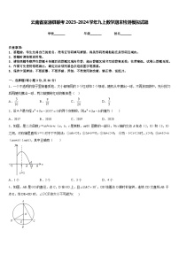 云南省富源县联考2023-2024学年九上数学期末检测模拟试题含答案