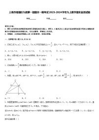 上海市杨浦区九级第一期期末一模考试2023-2024学年九上数学期末监测试题含答案