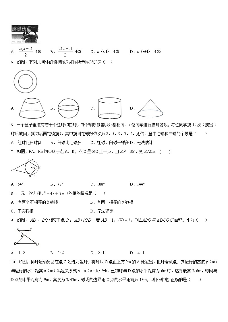 云南省临沧市名校2023-2024学年九年级数学第一学期期末检测试题含答案02