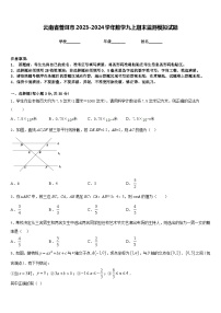 云南省普洱市2023-2024学年数学九上期末监测模拟试题含答案