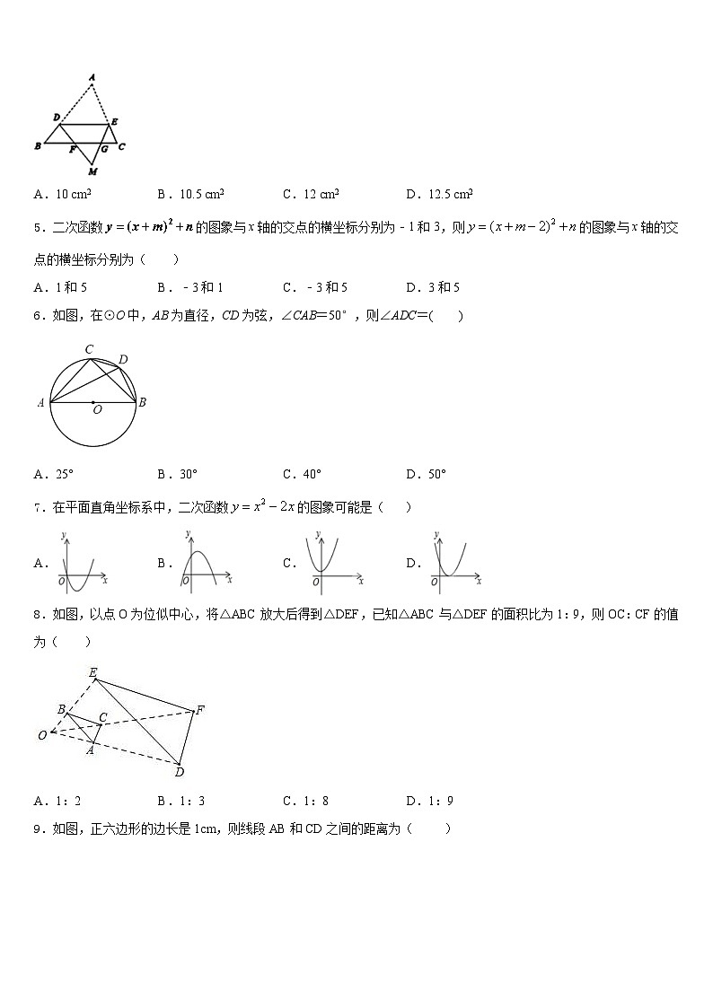 四川省巴中学市恩阳区2023-2024学年九上数学期末经典模拟试题含答案02