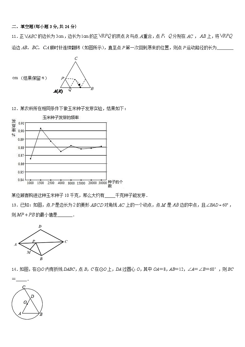 四川省成都市温江县2023-2024学年数学九年级第一学期期末经典模拟试题含答案第3页