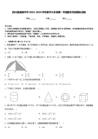 四川省简阳中学2023-2024学年数学九年级第一学期期末检测模拟试题含答案