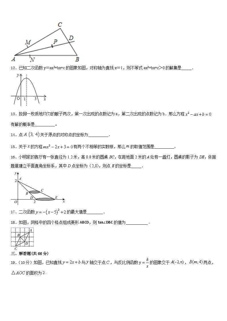 2023-2024学年贵州省威宁县数学九年级第一学期期末学业水平测试模拟试题含答案第3页