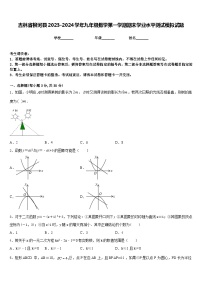 吉林省柳河县2023-2024学年九年级数学第一学期期末学业水平测试模拟试题含答案