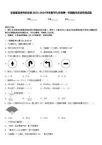 安徽省亳州市利辛县2023-2024学年数学九年级第一学期期末质量检测试题含答案