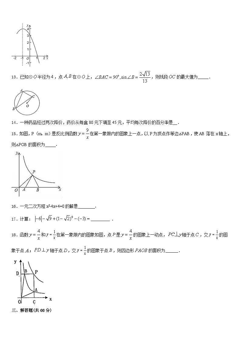安徽省亳州市名校2023-2024学年数学九年级第一学期期末学业质量监测试题含答案03