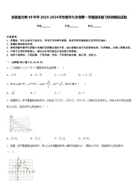 安徽省合肥45中学2023-2024学年数学九年级第一学期期末复习检测模拟试题含答案