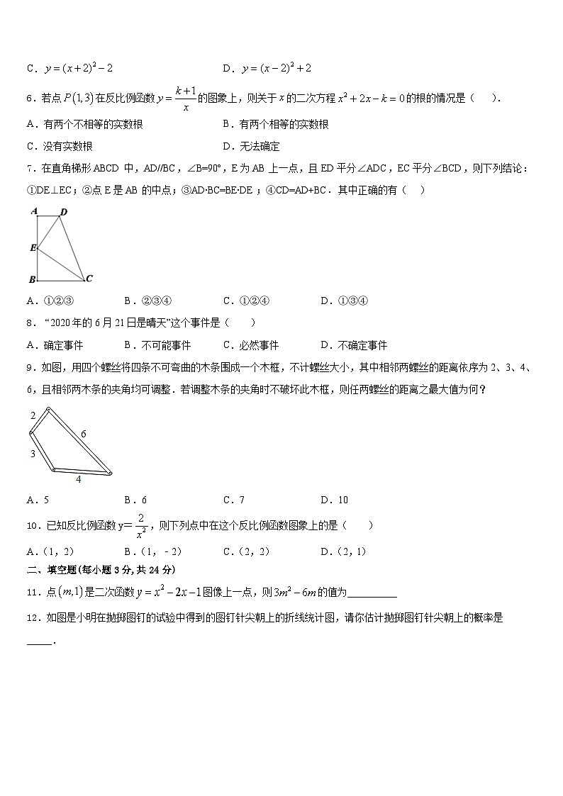 宁夏固原市泾源县2023-2024学年九上数学期末达标测试试题含答案02