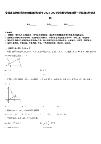 安徽省宿州埇桥区教育集团四校联考2023-2024学年数学九年级第一学期期末检测试题含答案