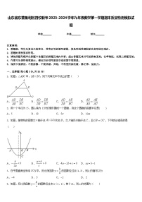 山东省东营垦利区四校联考2023-2024学年九年级数学第一学期期末质量检测模拟试题含答案