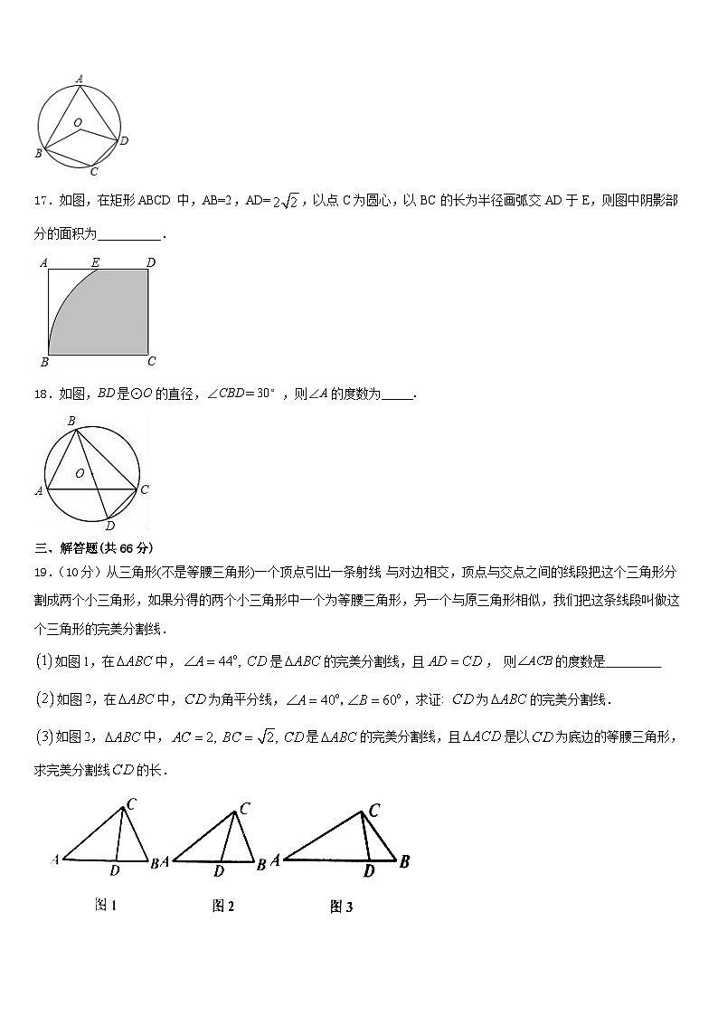 山东省16地市2023-2024学年数学九上期末复习检测模拟试题含答案第3页