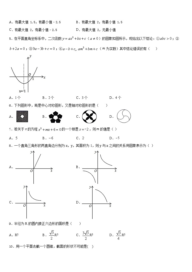 山东省济南平阴县联考2023-2024学年九年级数学第一学期期末统考模拟试题含答案第2页