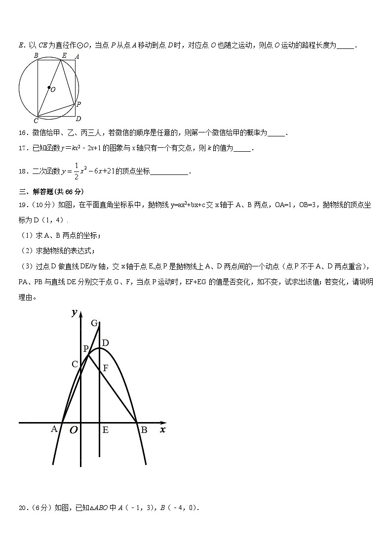 山东省曲阜市昌平中学2023-2024学年九年级数学第一学期期末达标检测试题含答案第3页