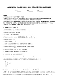 山东省滨州沾化区六校联考2023-2024学年九上数学期末考试模拟试题含答案