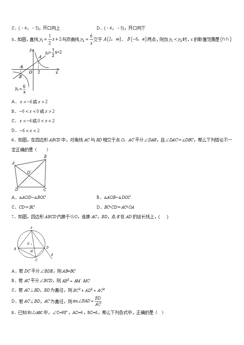 山东省青岛五十九中学2023-2024学年数学九上期末监测试题含答案第2页