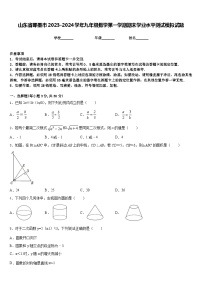 山东省即墨市2023-2024学年九年级数学第一学期期末学业水平测试模拟试题含答案