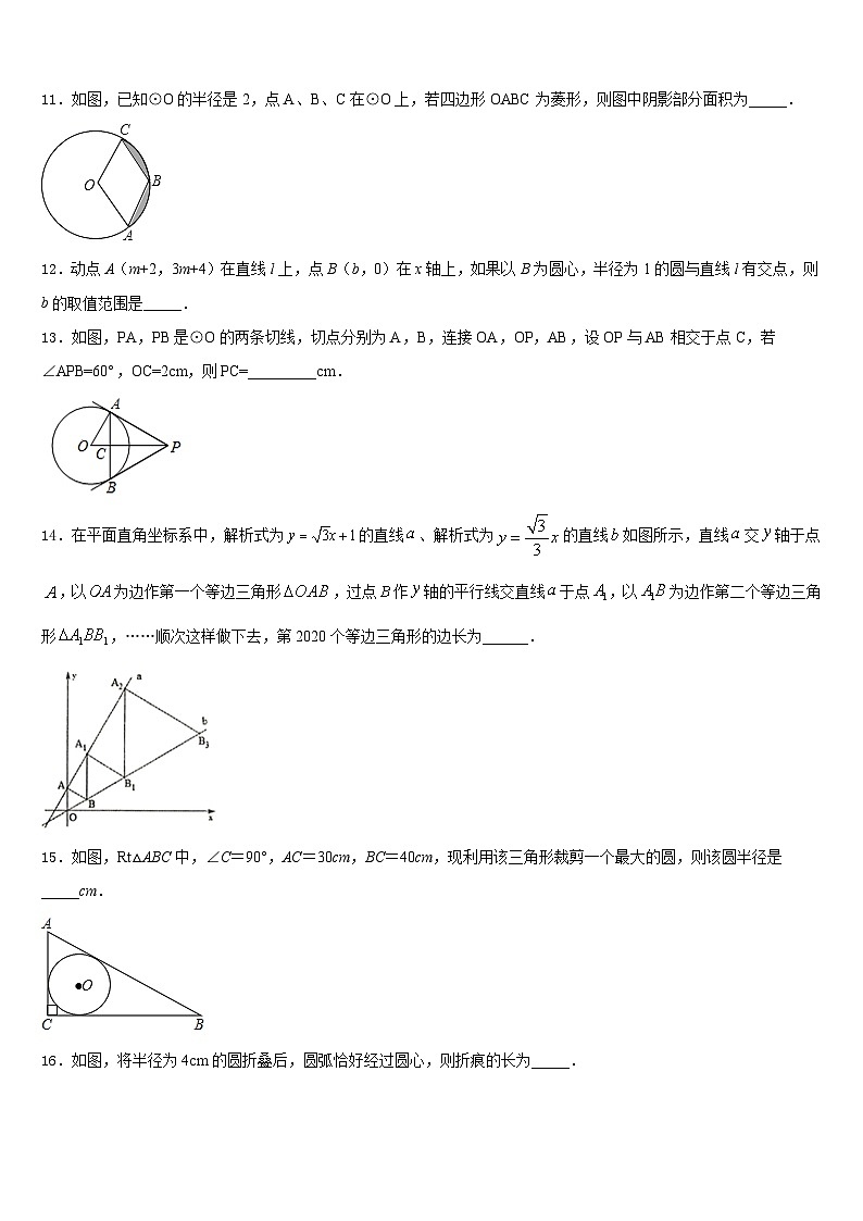 山东省泰安市泰山外国语学校2023-2024学年九上数学期末学业水平测试模拟试题含答案03