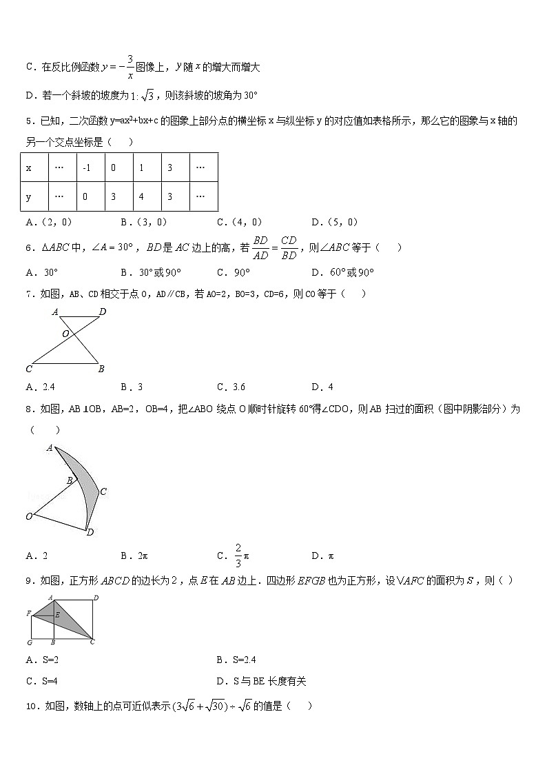 山西省临汾平阳2023-2024学年九上数学期末联考试题含答案第2页