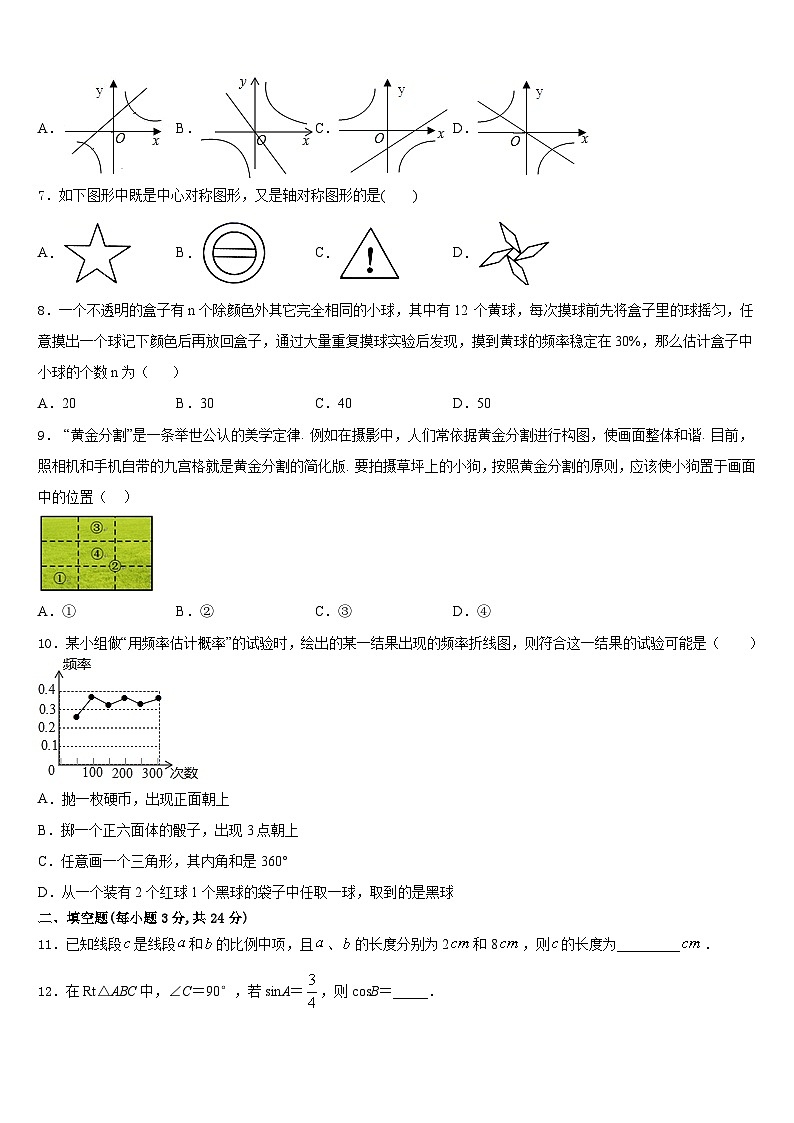 广东深深圳市百合外国语学校2023-2024学年数学九年级第一学期期末教学质量检测试题含答案02