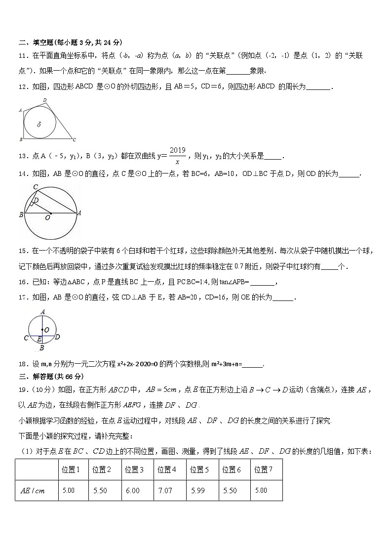 广东省广州市越秀区2023-2024学年数学九年级第一学期期末统考模拟试题含答案03