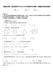 山西省忻州市（偏关致远中学2023-2024学年数学九年级第一学期期末达标检测试题含答案