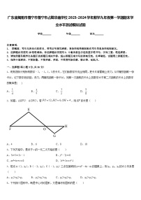 广东省揭阳市普宁市普宁市占陇华南学校2023-2024学年数学九年级第一学期期末学业水平测试模拟试题含答案