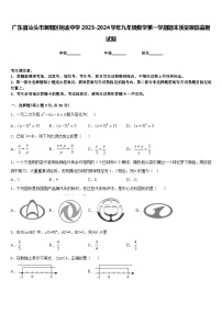 广东省汕头市潮阳区铜盂中学2023-2024学年九年级数学第一学期期末质量跟踪监视试题含答案