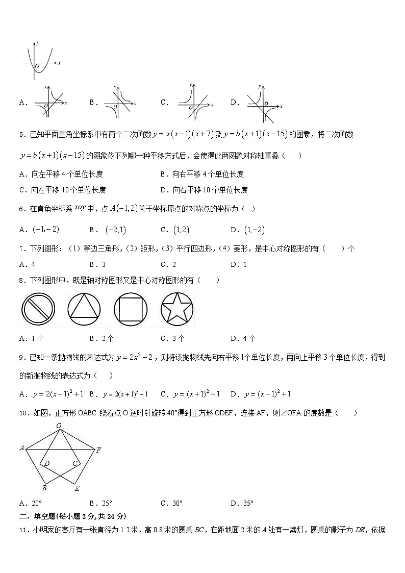 广东省深圳市福田片区2023-2024学年数学九年级第一学期期末质量检测试题含答案02