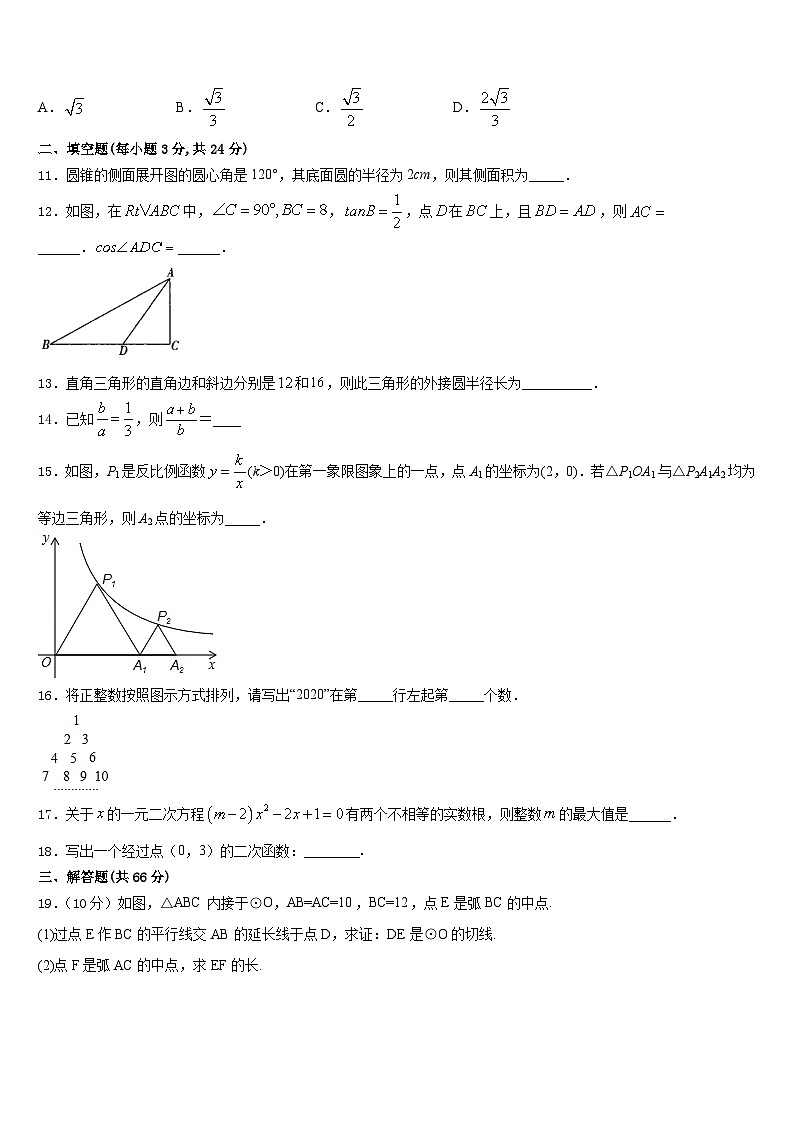 广东省深圳市星火教育2023-2024学年九上数学期末检测试题含答案03