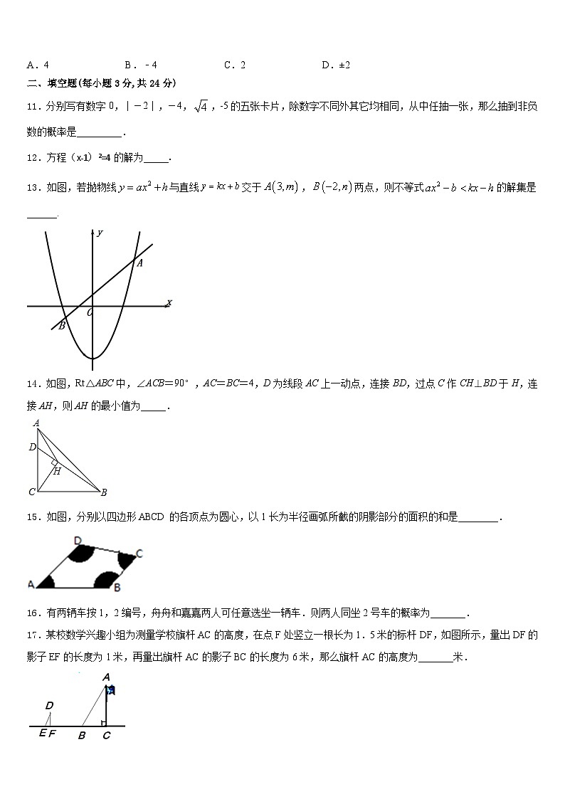 广东省深圳市坪山区中学山中学2023-2024学年数学九年级第一学期期末调研试题含答案03