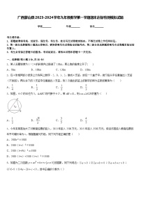 广西蒙山县2023-2024学年九年级数学第一学期期末达标检测模拟试题含答案