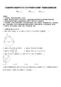 江苏南京师范大附属中学2023-2024学年数学九年级第一学期期末监测模拟试题含答案