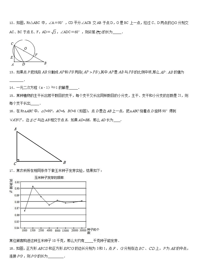 江苏省句容市华阳片区2023-2024学年数学九上期末质量跟踪监视试题含答案第3页
