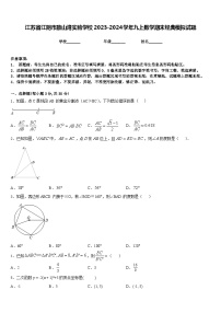 江苏省江阴市敔山湾实验学校2023-2024学年九上数学期末经典模拟试题含答案