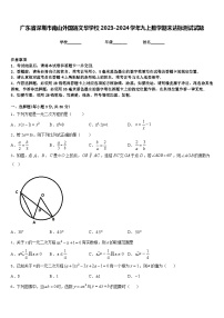 广东省深圳市南山外国语文华学校2023-2024学年九上数学期末达标测试试题含答案