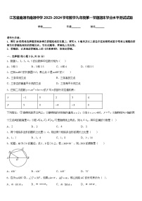 江苏省南通市南通中学2023-2024学年数学九年级第一学期期末学业水平测试试题含答案