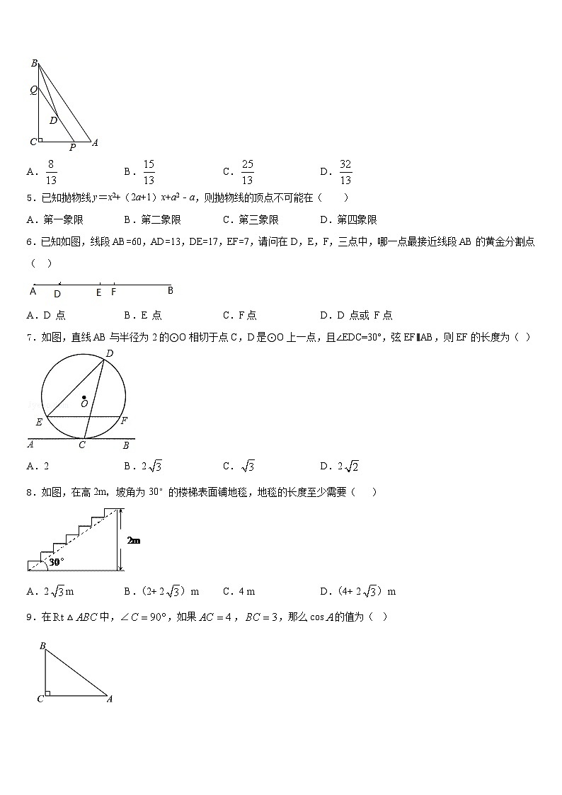 江苏省苏州市新草桥中学2023-2024学年数学九年级第一学期期末复习检测模拟试题含答案02