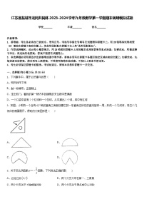 江苏省盐城市龙冈共同体2023-2024学年九年级数学第一学期期末调研模拟试题含答案