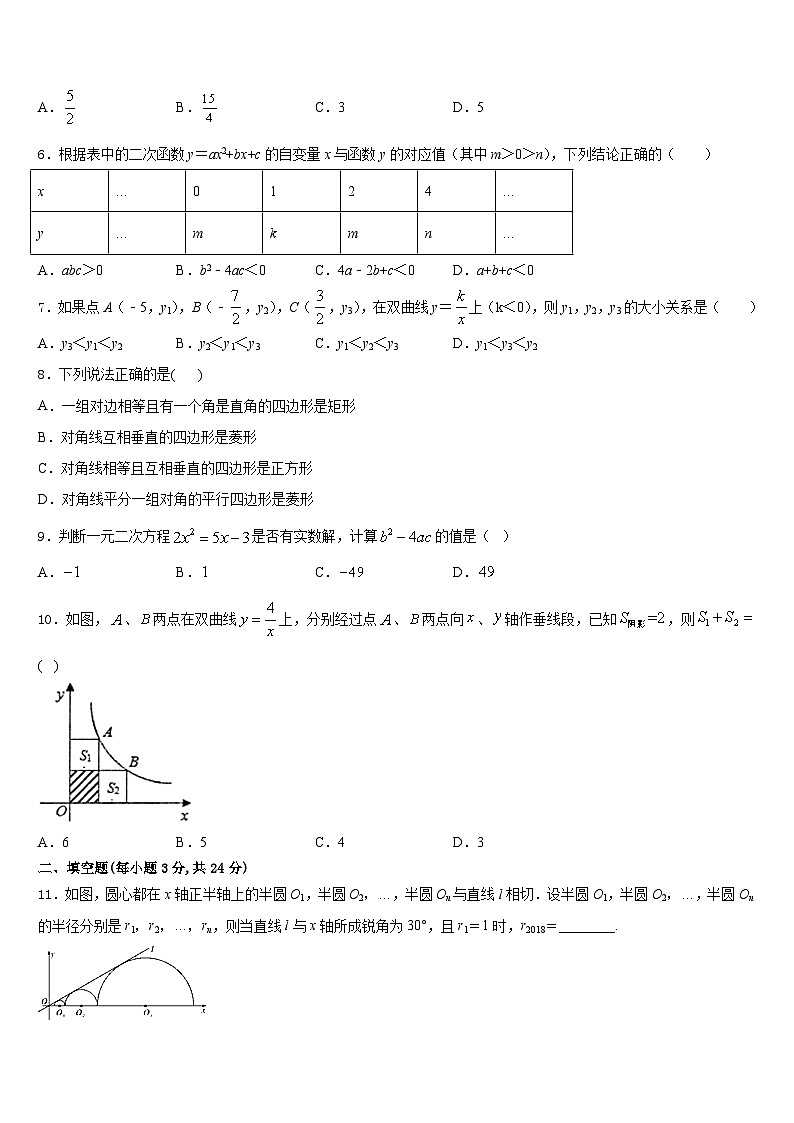 江西省南昌石埠初级中学2023-2024学年九年级数学第一学期期末调研模拟试题含答案第2页