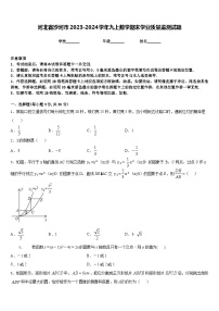 河北省沙河市2023-2024学年九上数学期末学业质量监测试题含答案