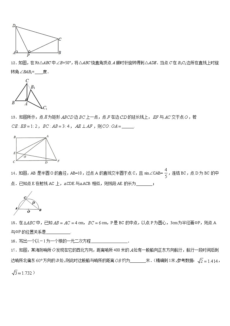 河北省张家口市桥西区2023-2024学年九上数学期末质量跟踪监视试题含答案第3页