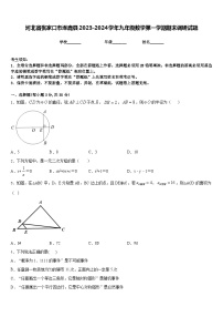 河北省张家口市涿鹿县2023-2024学年九年级数学第一学期期末调研试题含答案