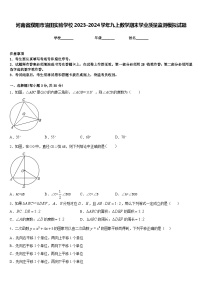 河南省濮阳市油田实验学校2023-2024学年九上数学期末学业质量监测模拟试题含答案