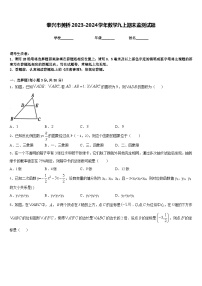 泰兴市黄桥2023-2024学年数学九上期末监测试题含答案