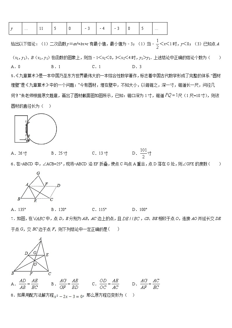 河南省驻马店市正阳县2023-2024学年九年级数学第一学期期末达标测试试题含答案第2页