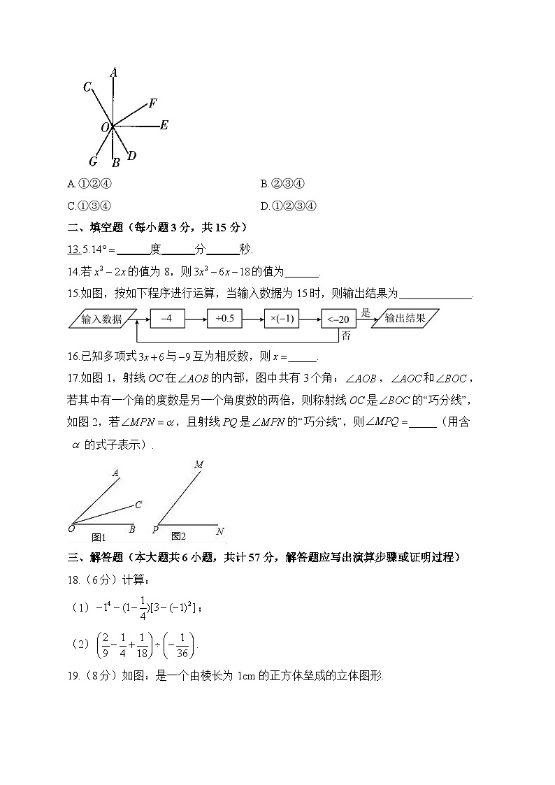 北师大版2023-2024学年七年级上学期数学期末达标测试卷A卷(含答案)03