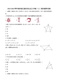 2023-2024学年吉林省辽源市龙山区八年级（上）期末数学试卷（含解析）